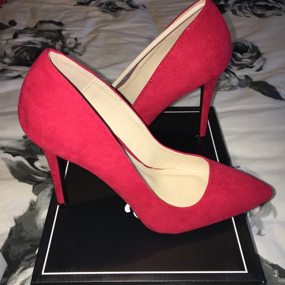 Red Suede Heel